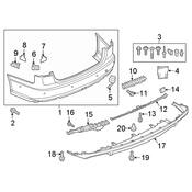 Audi Bumper Cover Hardware Kit - Genuine Audi 4G0098627A