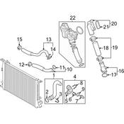 Audi Radiator Coolant Hose - Genuine Audi 4G0121049AN
