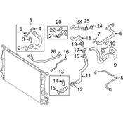 Audi Radiator Coolant Hose - Genuine Audi 4G0121055AD
