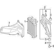 Audi Radiator Mount Bracket - Genuine Audi 4G0121261F