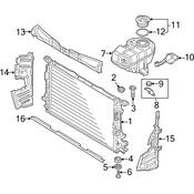 Audi Radiator Support Baffle - Genuine Audi 4G0121283BH