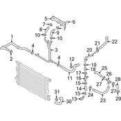 Audi Radiator Coolant Hose - Genuine Audi 4G0145922C