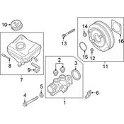 Audi Brake Booster Gasket - Genuine Audi 4G0612161