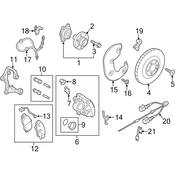 Audi Disc Brake Caliper - Genuine Audi 4G0615123L