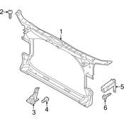 Audi Radiator Support Panel Reinforcement - Genuine Audi 4G0805527A