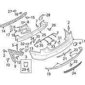 Audi Rear Valance Spoiler - Genuine Audi 4G0807521F1RR