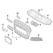 Audi Grille - Genuine Audi 4G0807648CBMT