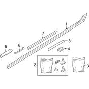Audi Rocker Panel Molding Cap - Genuine Audi 4G0853446GRU