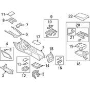 Audi Console Lid - Genuine Audi 4G0863440BEND8