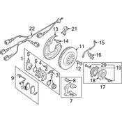 Audi ABS Wheel Speed Sensor Wire Harness - Genuine Audi 4G0972253B