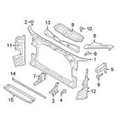 Audi Radiator Support Baffle - Genuine Audi 4G8121283AK