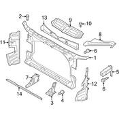 Audi Radiator Support Baffle - Genuine Audi 4G8121284L