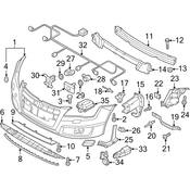 Audi Radiator Support Air Deflector - Genuine Audi 4G8807611A