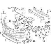 Audi Radiator Support Air Deflector - Genuine Audi 4G8807611C