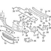 Audi Radiator Support Air Deflector - Genuine Audi 4G8807899C