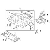 Audi Radiator Support Baffle - Genuine Audi 4G8853887J