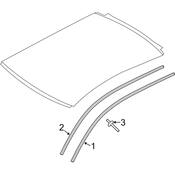 Audi Roof Molding Seal - Genuine Audi 4G8854544A