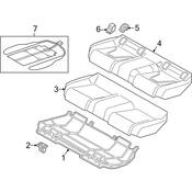 Audi Seat Belt Anchor Plate Cover - Genuine Audi 4G8887187BV2