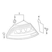 Audi Tail Light Bezel - Genuine Audi 4G8945255A