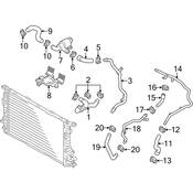 Audi Engine Coolant Hose - Genuine Audi 4H0121108A