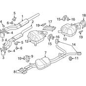 Audi Exhaust Tail Pipe - Genuine Audi 4H0253825C