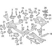 Audi Auto Trans Mount Brace - Genuine Audi 4H0399404E