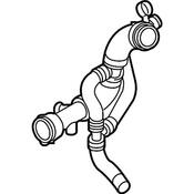 Audi Radiator Coolant Hose - Genuine Audi 4K0122055BC
