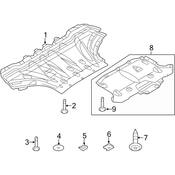 Audi Radiator Support Splash Shield - Genuine Audi 4H0825235S