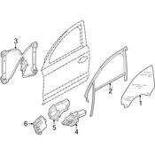 Audi Window Regulator - Genuine Audi 4H0837462B