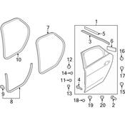 Audi Door Seal Clip - Genuine Audi 4H0837732