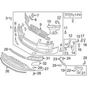 Audi Headlight Washer Cover - Genuine Audi 4H0955282CGRU