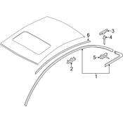 Audi Sunroof Drip Rail - Genuine Audi 4H4853701AGRU