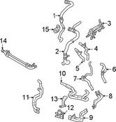 Audi Engine Coolant Pipe - Genuine Audi 4K0121070AB