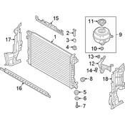 Audi Radiator Support Air Deflector - Genuine Audi 4K0121285