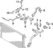 Audi Radiator Coolant Hose - Genuine Audi 4K0122055BH