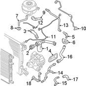 Audi Radiator Coolant Hose - Genuine Audi 4K0122101BM