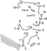 Audi Radiator Coolant Hose Adapter - Genuine Audi 4K0122293EE