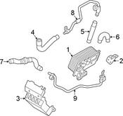 Audi Engine Coolant Hose - Genuine Audi 4K0122449D