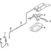 Audi Suspension Air Compressor Line - Genuine Audi 4K0616711B