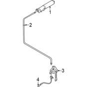 Audi Suspension Air Compressor Line - Genuine Audi 4K0616715D