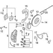 Audi Disc Brake Pad - Genuine Audi 4K0698151AE