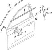 Audi Door Mirror Trim Ring - Genuine Audi 4K0837637B