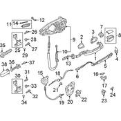 Audi Door Lock Rod Cover - Genuine Audi 4K0839104