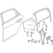 Audi Window Regulator - Genuine Audi 4K0839461