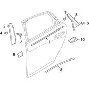 Audi Door Reveal Molding - Genuine Audi 4K5839644B2ZZ