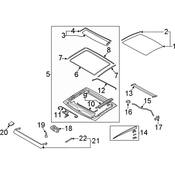 Audi Sunroof Seal - Genuine Audi 4K5877297A