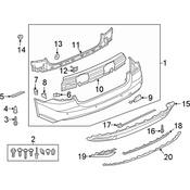 Audi Bumper Cover Insulator - Genuine Audi 4K8807864