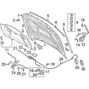 Audi Hood Hinge Cover - Genuine Audi 4K8823630
