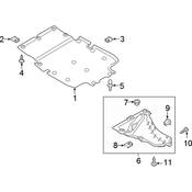 Audi Radiator Support Splash Shield - Genuine Audi 4K8853887E