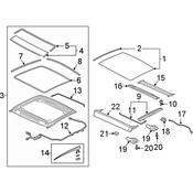 Audi Sunroof Glass Seal - Genuine Audi 4K8877459